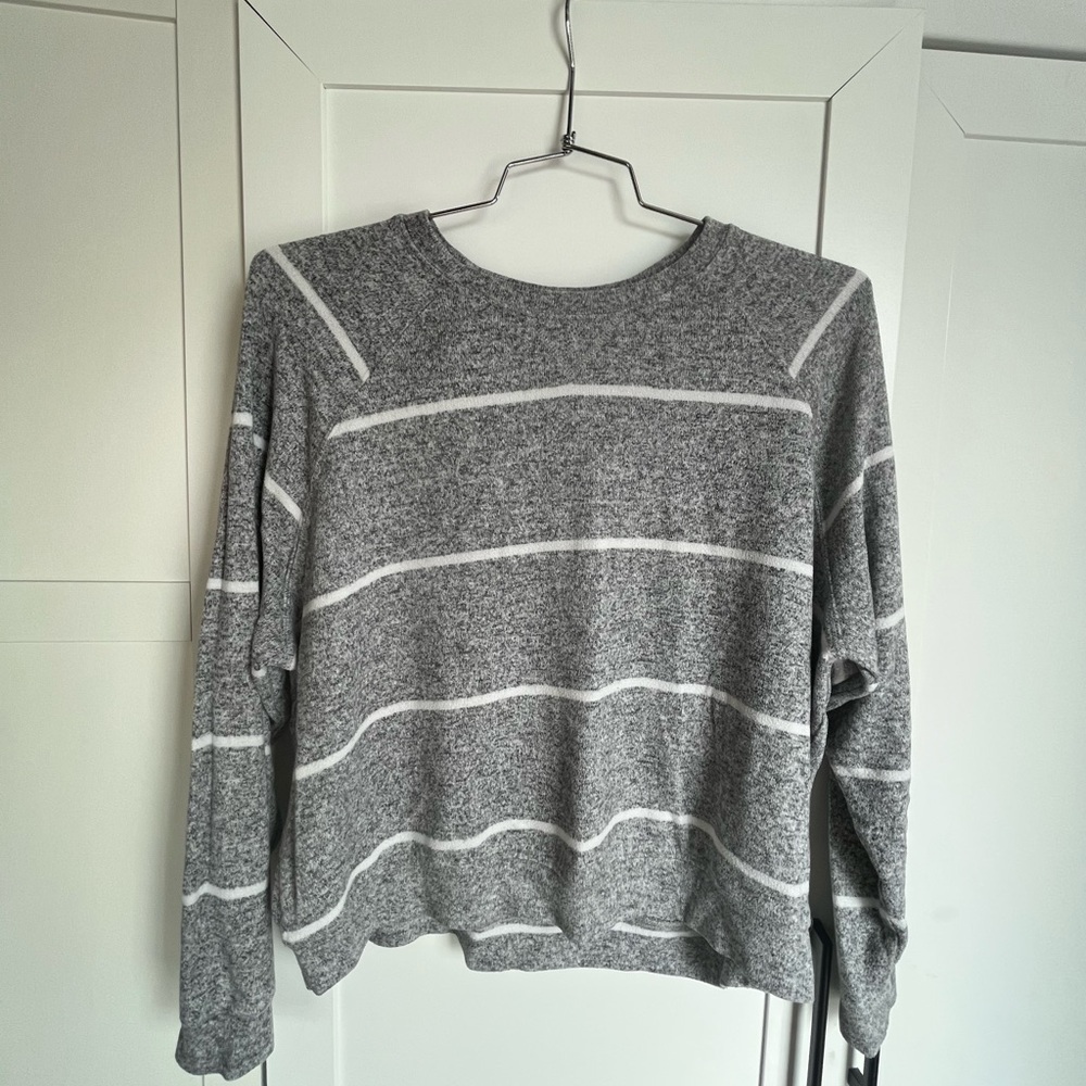 Gray Striped Sweater